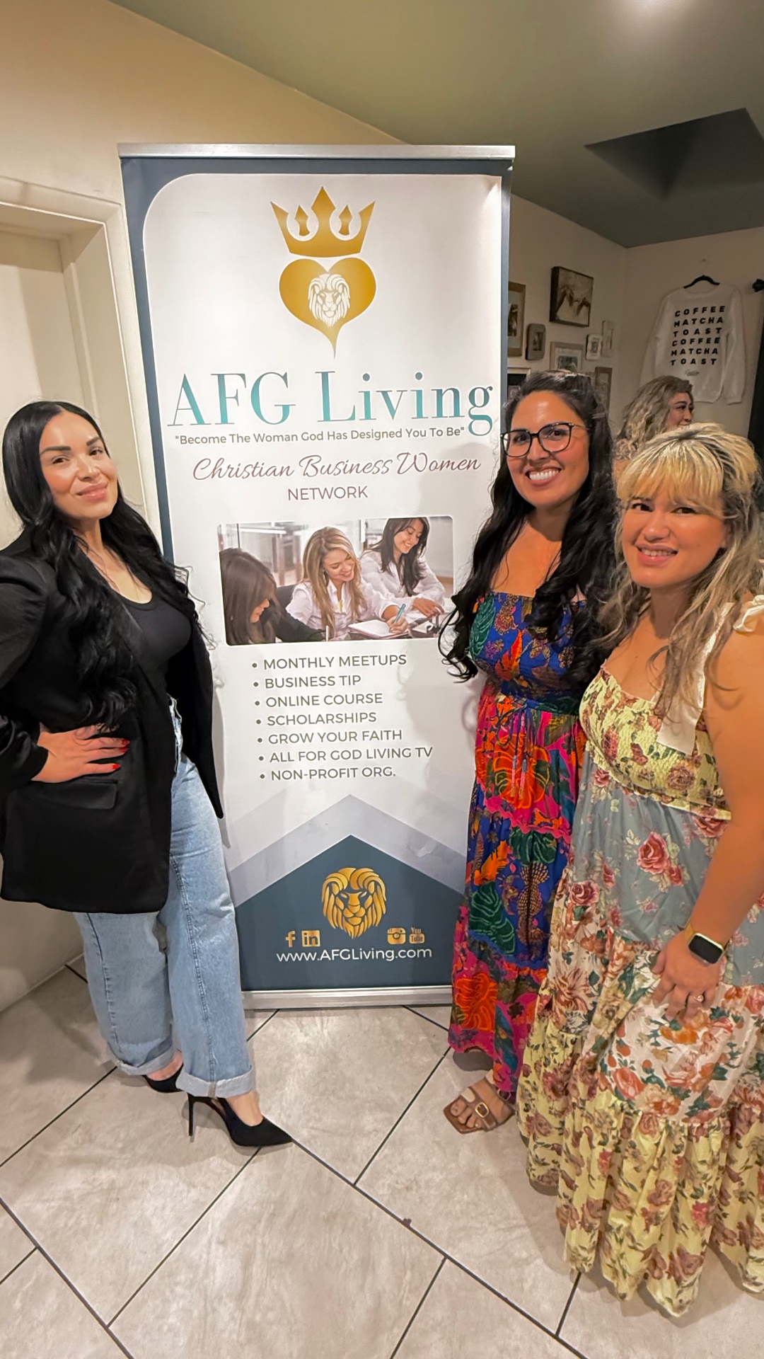 AFG Living event with banner